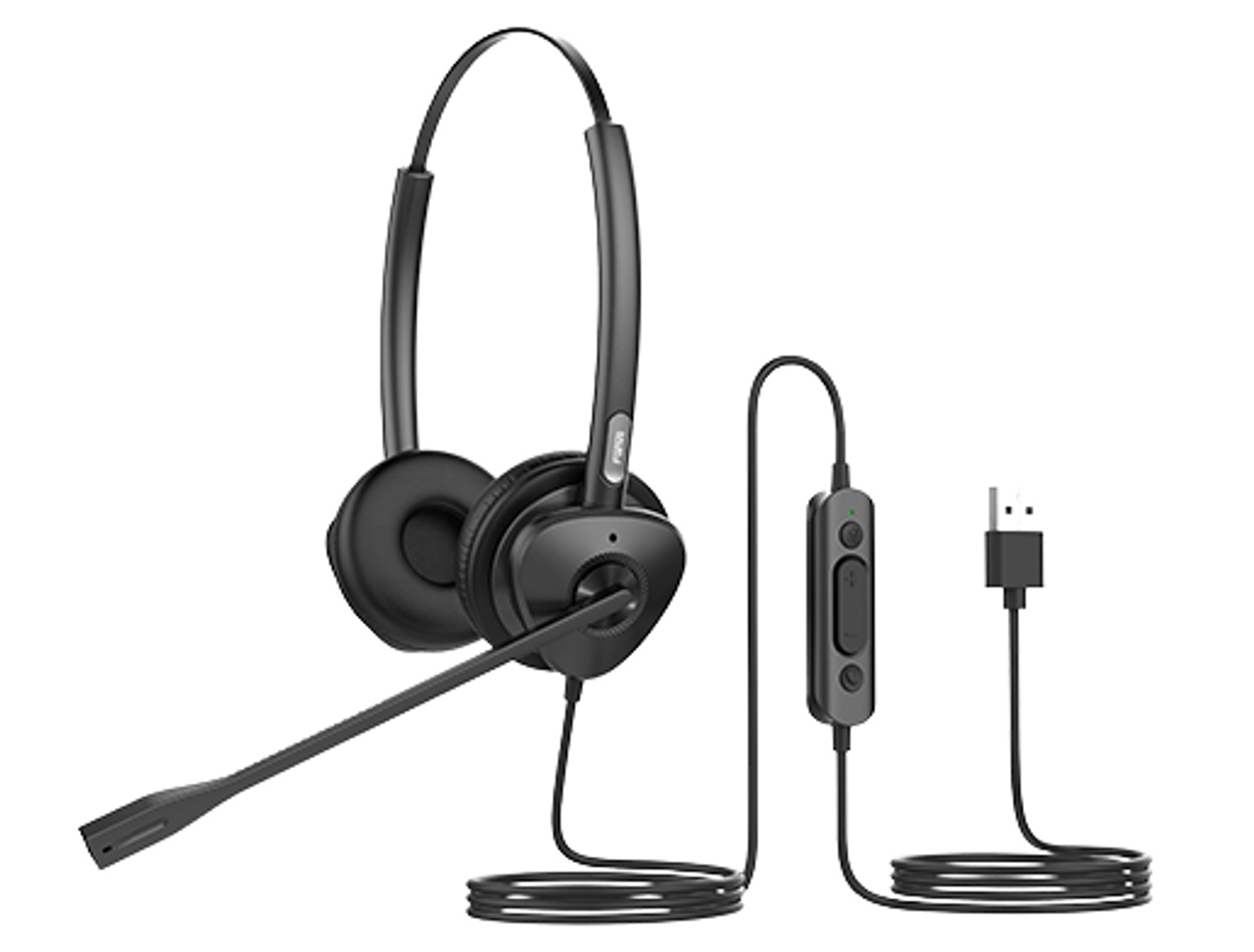 Fanvil - HT302-U USB Dual Headset, Dual mic noise reduction, HD audio, All-day comfort